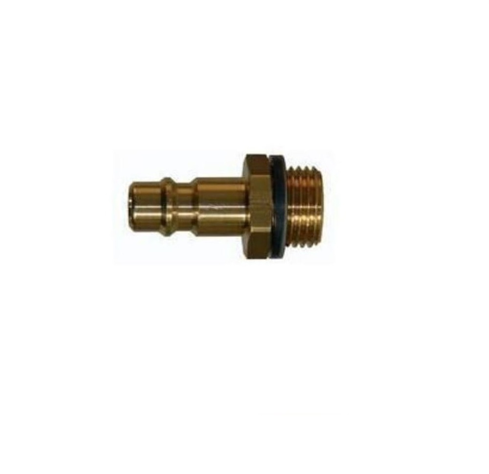 23SFAN17MXX RECTUS BRASS COUPLER<BR>3/8" NPT MALE STRAIGHT-THRU IND. INTERCHANGE PLUG